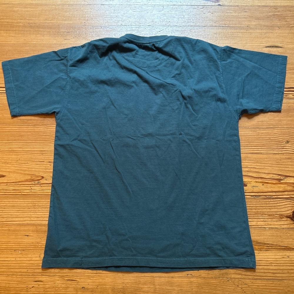 Outdoor Life Wolf‎ Graphic Tee Mens Teal Blue Excellent Howling Moon SIZE L - Picture 6 of 6